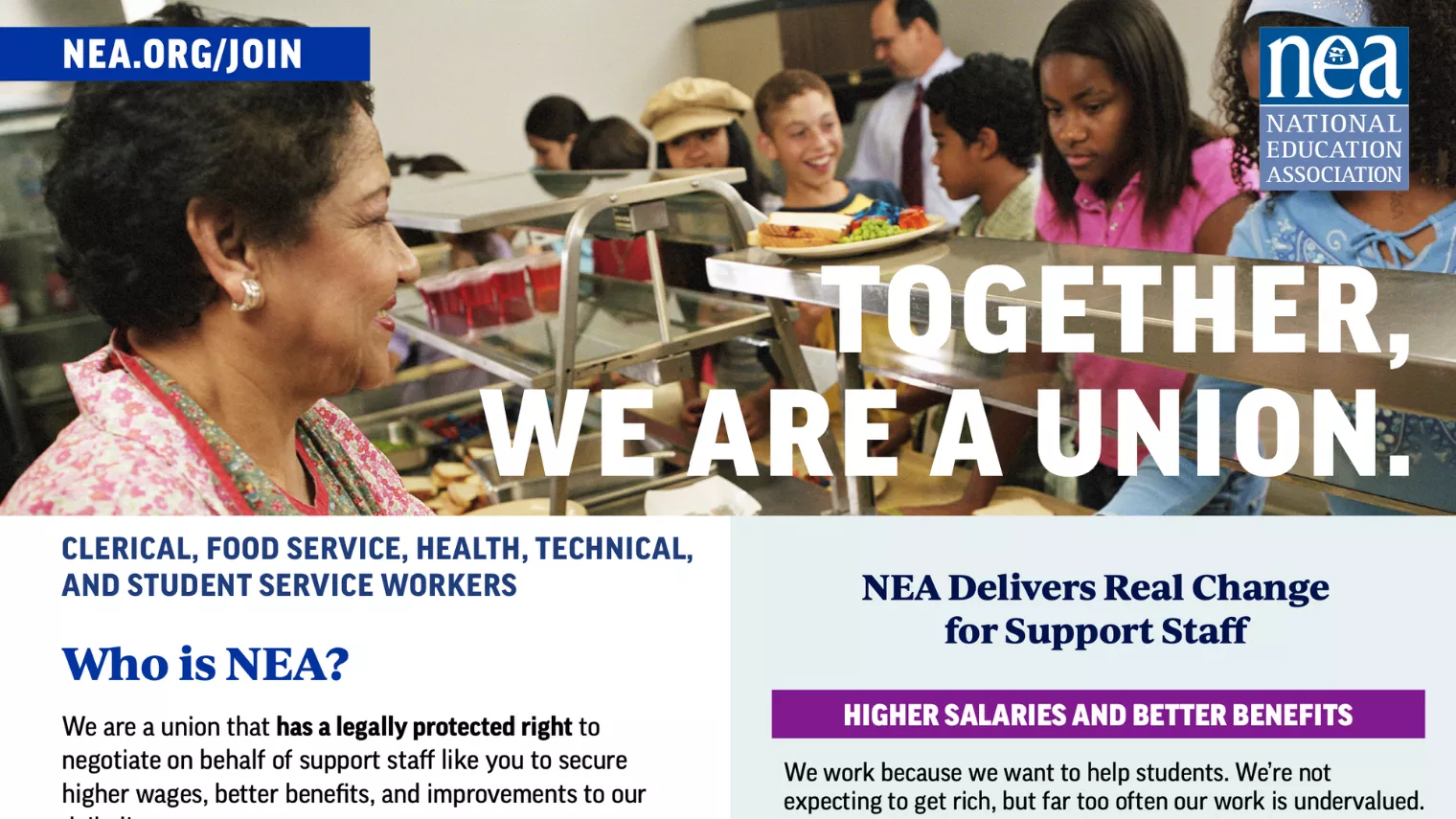 An ESP leave behind flyer for clerical, food service, health, technical, and student service workers preview