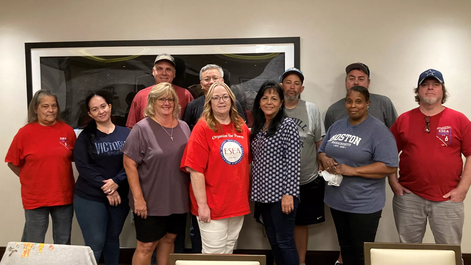 ESEA board members pose for a photograph at a board retreat.