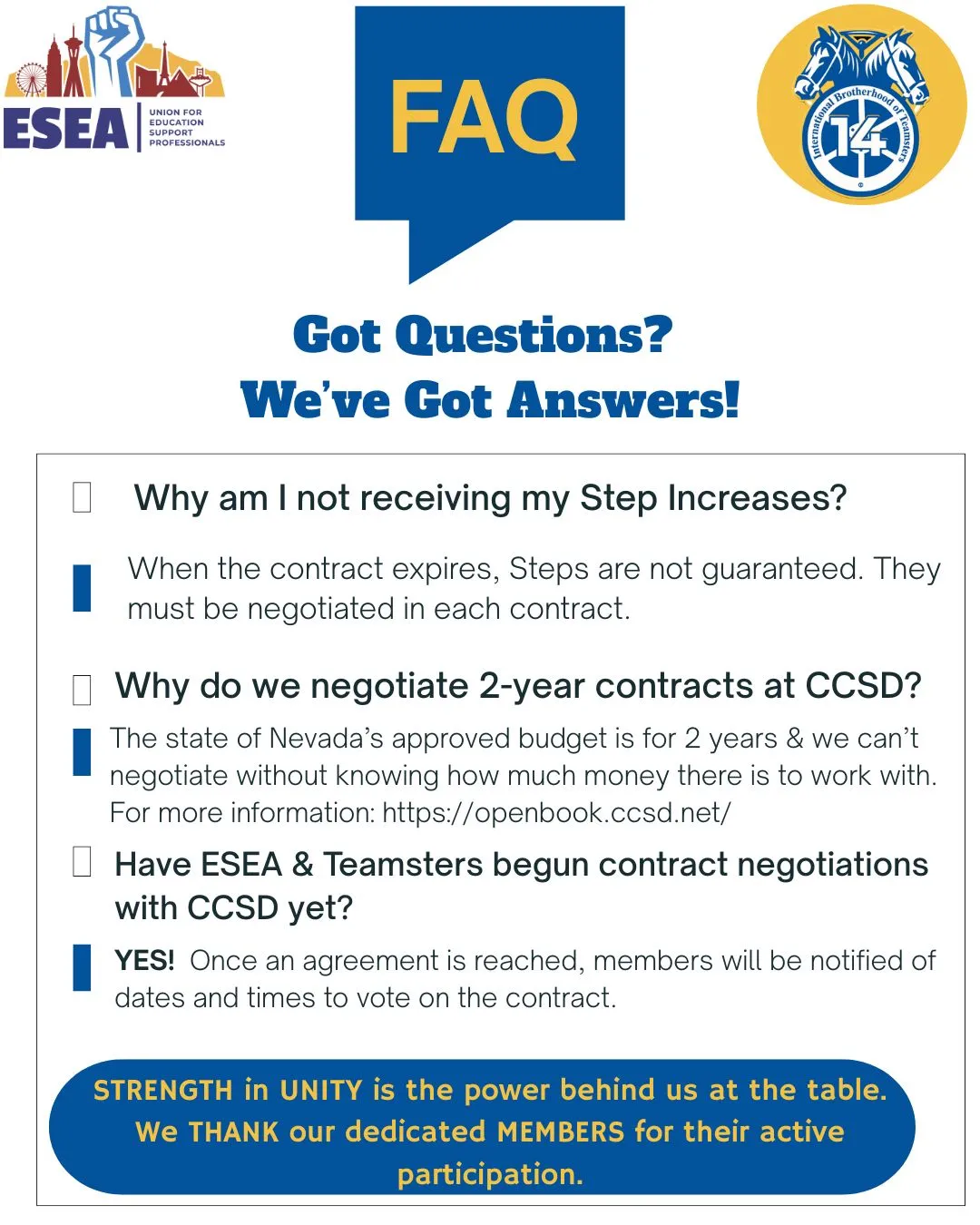 2025 Negotiations FAQ
