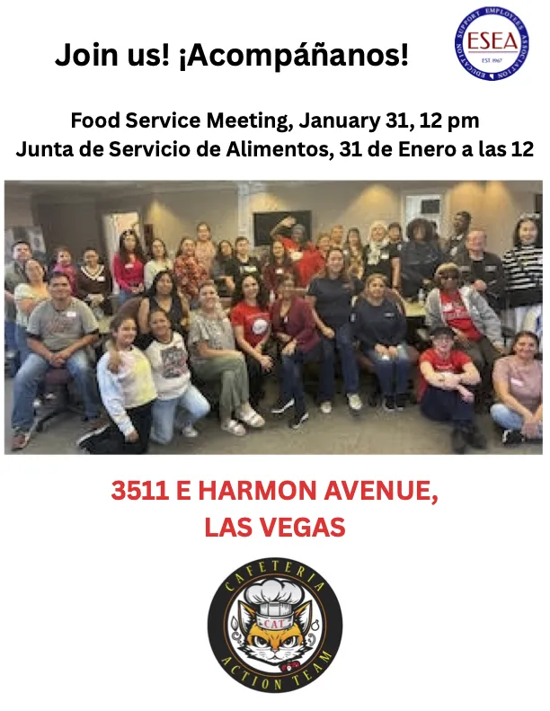 Food Service Meeting flyer