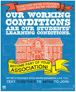 Raising our voices for our schools, students, and each other! Become part of your association! Text TOGETHER to 48744. Join us today!